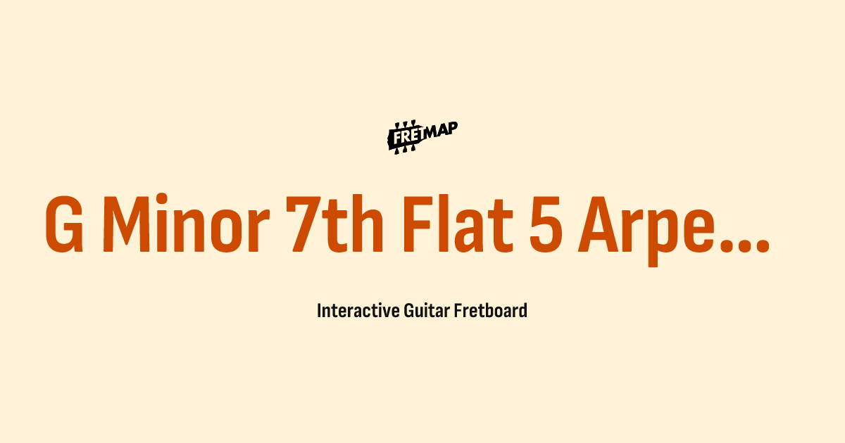 G Minor 7th Flat 5 Arpeggio - Interactive Guitar Fretboard - fretmap.app